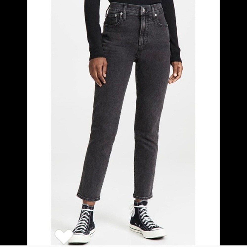 Madewell 32 X 32 black slim‎ denim jeans classic basics grunge goth alternative - Picture 2 of 16
